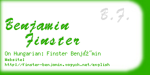 benjamin finster business card